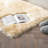 Yellow Shag Faux Sheepskin Fur Rug-200836358