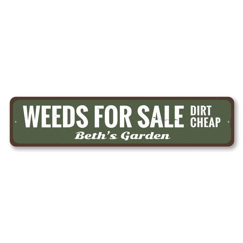 Panneau de mauvaises herbes en aluminium à vendre, H 4 po x l 18 po x P 0,04 po