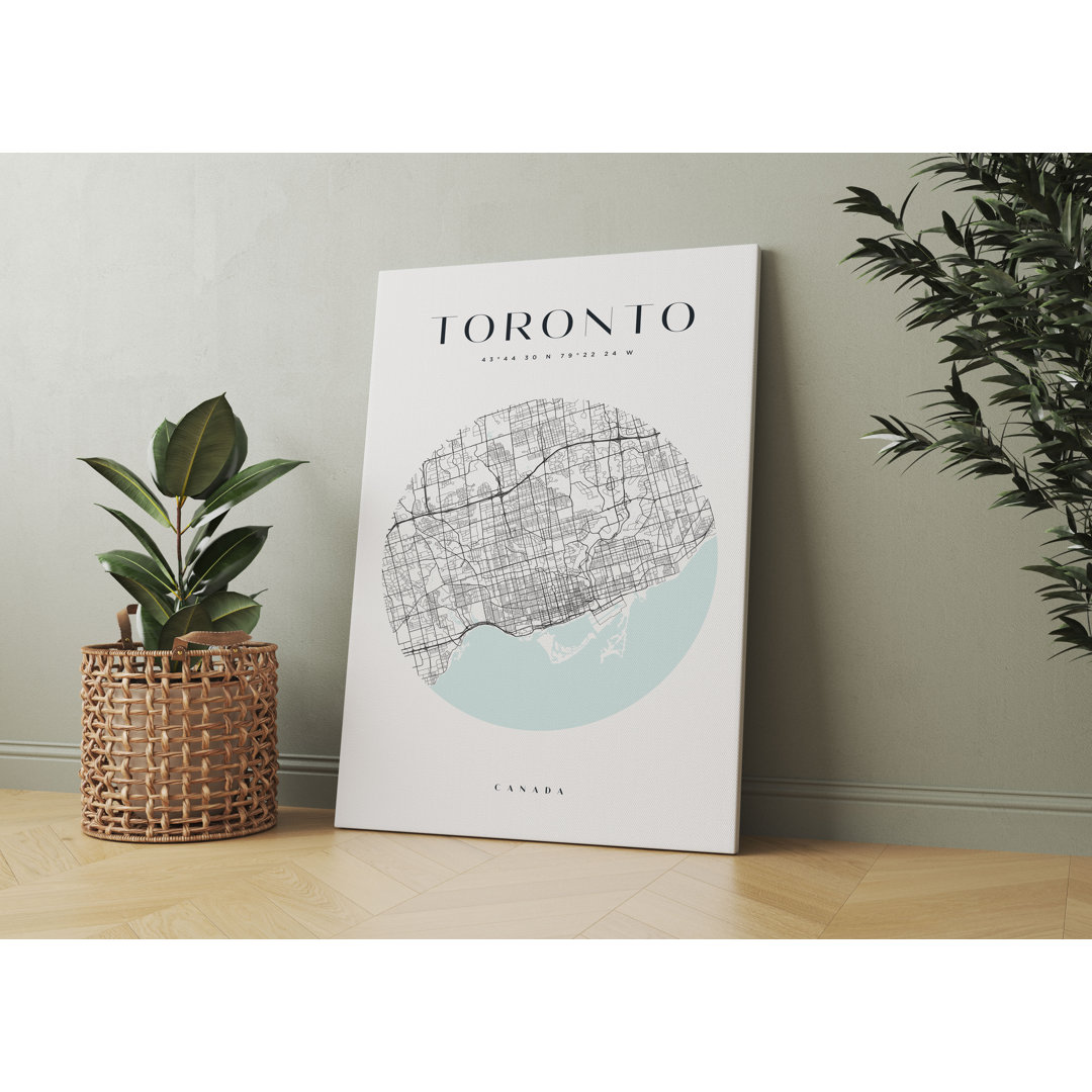 Grafikdruck Stadtplan - Toronto