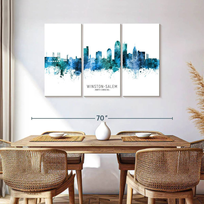 Winston-Salem NC Skyline I, 36" H x 57" W