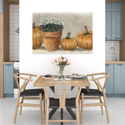 Art mural de fleurs et citrouilles II