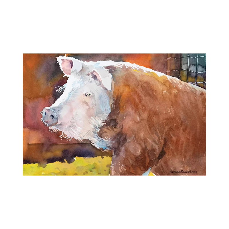 Farmers Hog 1 Piece Wrapped Canvas Painting, 20.32 cm H x 30.48 cm W
