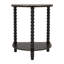 Table demi-lune en bois avec pieds tournés