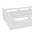 Lit plateforme simple à profil bas avec garde-corps pleine longueur, sans sommier, finition blanche-714020299-714020296