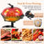 Barbecue électrique électrique 1350W antiadhésif à 4 températures pour le camping extérieur - rouge