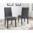 Biony Espresso Wood Dining Set With Gray Fabric Nailhead Chairs-132211871