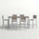 Travira 6 - Person Metal Patio Dining Set with Rectangular Table