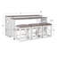 Ensemble de console roulante longue de 3 po et 3 tabourets Rabeeah-1424795858