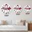 Ciel, flamants roses sur blanc Iii - Horloge murale traditionnelle-1019907659
