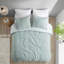 Ensemble d'édredon en jacquard de coton 3 pièces pour lit double / grand avec design réversible et barre cachée pour les chambres à coucher modernes-119068610-119068609