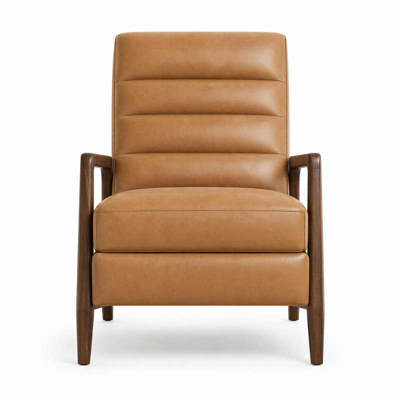 Fauteuil inclinable 28 po Mid-Century, Tanné