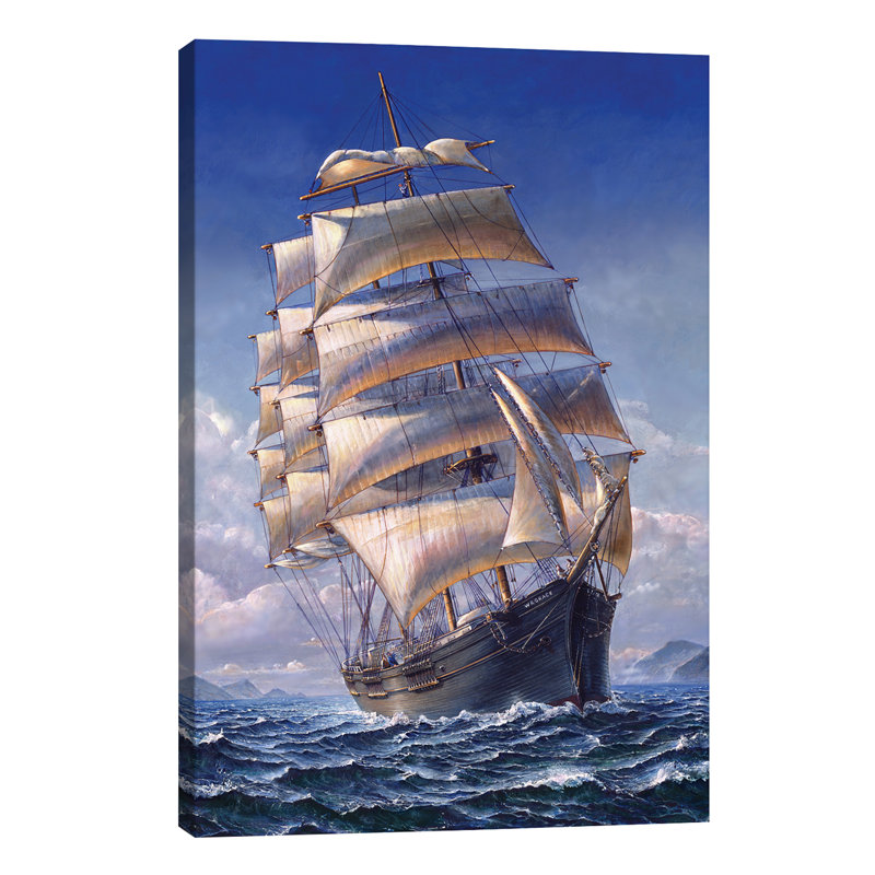 Sailing The Wr Grace by John Stephens - Wrapped Canvas Print, 66.04 cm H x 45.72 cm W x 1.91 cm D