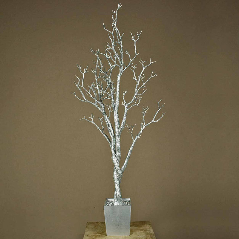 Plancher Manzanita en pot, H 48 po x l 26 po x p 12 po, Or