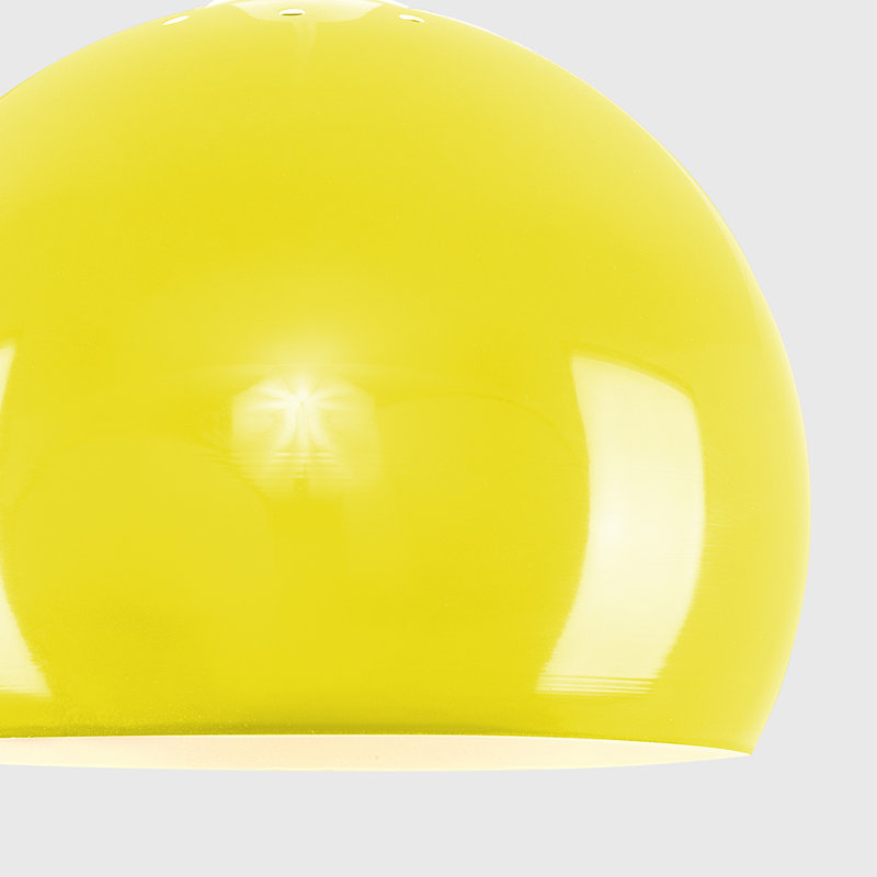 14.7cm H Metal Bowl Pendant Shade ( Screw On ), Yellow