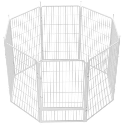 Foldable Heavy Duty Metal Dog Playpen without Door (Set of 4)