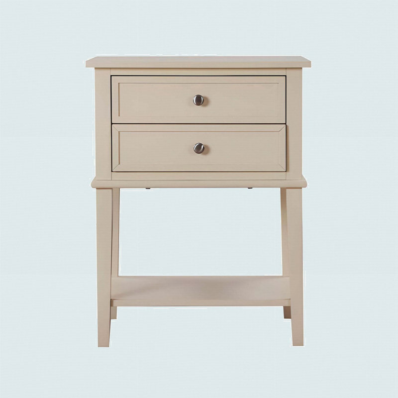 Élégante table de chevet contemporaine beige