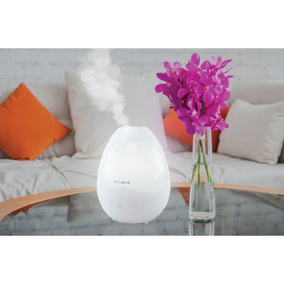 InvisiPure 0.66 Gallons Cool Mist Ultrasonic Tabletop Humidifier for 270 Cubic Feet