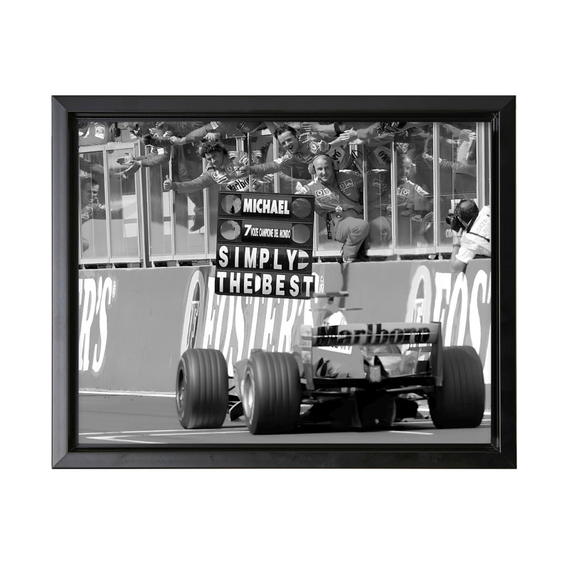 Car Racing sur circuit, Black Framed, Canvas, 16"H x 20"W