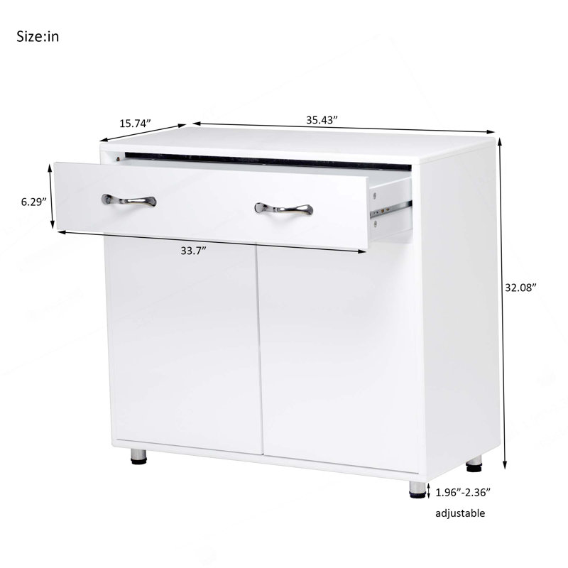 Modern Sidrboard, Side Table With Drawer And Doors