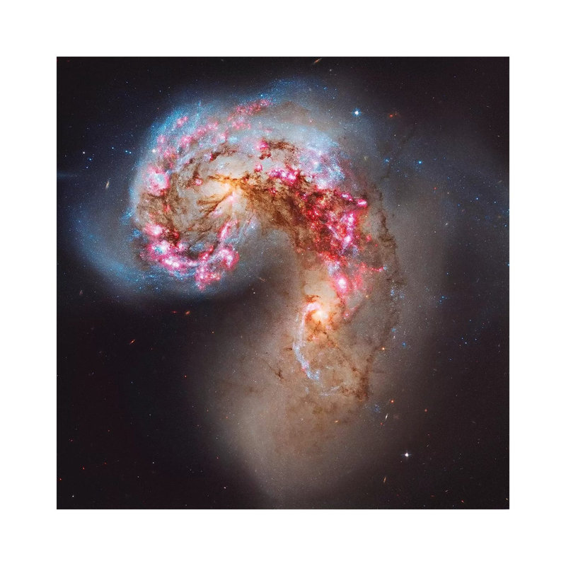 The Antennae Galaxies (NGC 4038/NGC 4039) 1 Piece Wrapped Canvas Wall Art, 30.48cm H x 30.48cm W