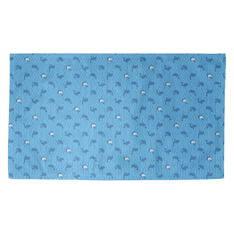 Tapis de porte intérieur anti-dérapant baleines Kitterman, Rectangle 5 pi 2 1/2 po x 7 pi 2 po