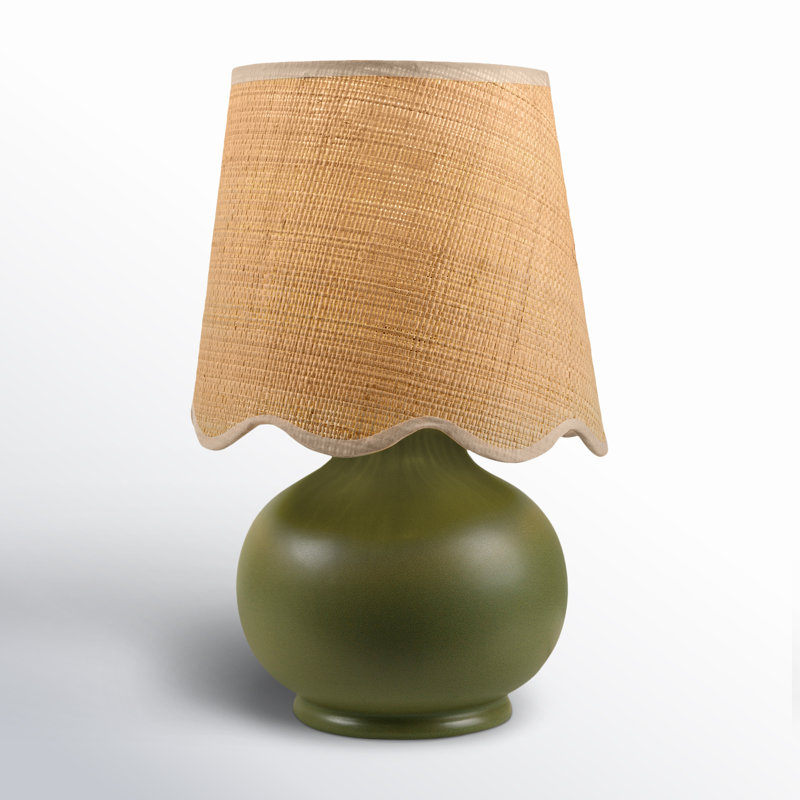 Lampe Momsen, Kaki, H 13 po x l 8 po x P 8 po, Naturel