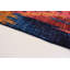 Tapis unique bleu / rose en laine noué à la main style Mogul des années 2010 4 pi 9 po x 9 pi Quentrell