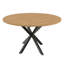 Table de salle à manger extensible ronde pour 2 à 6 personnes, table extensible avec base en acier au carbone, mobilier moderne peu encombrant