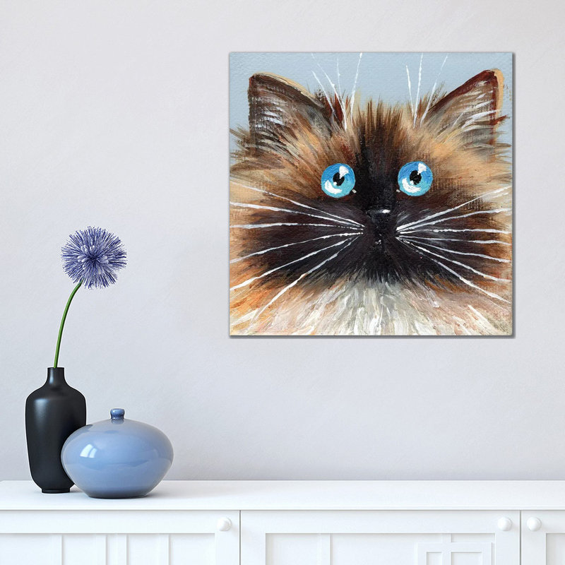 « Choc label point » par Kim Haskins-reproduction d’art, Pas de tapis, H 18 po x l 18 po x 1,5 po, Toile tendue