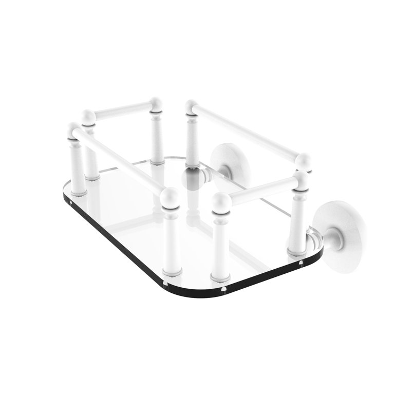 Dalston Wall Mounted Towel Tray, Matte White