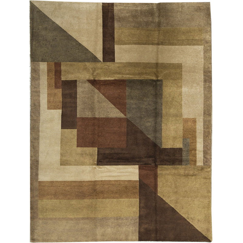 Tapis brun de haute qualité noué à la main