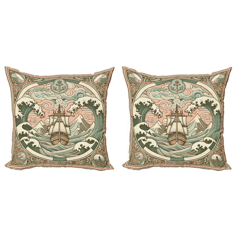 429444_Ambesonne Housse de coussin 2 pièces, H 24 po x l 24 po