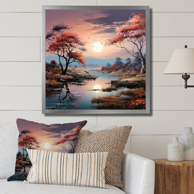 Mystical Lakes Charm Vivid, impression sur toile
