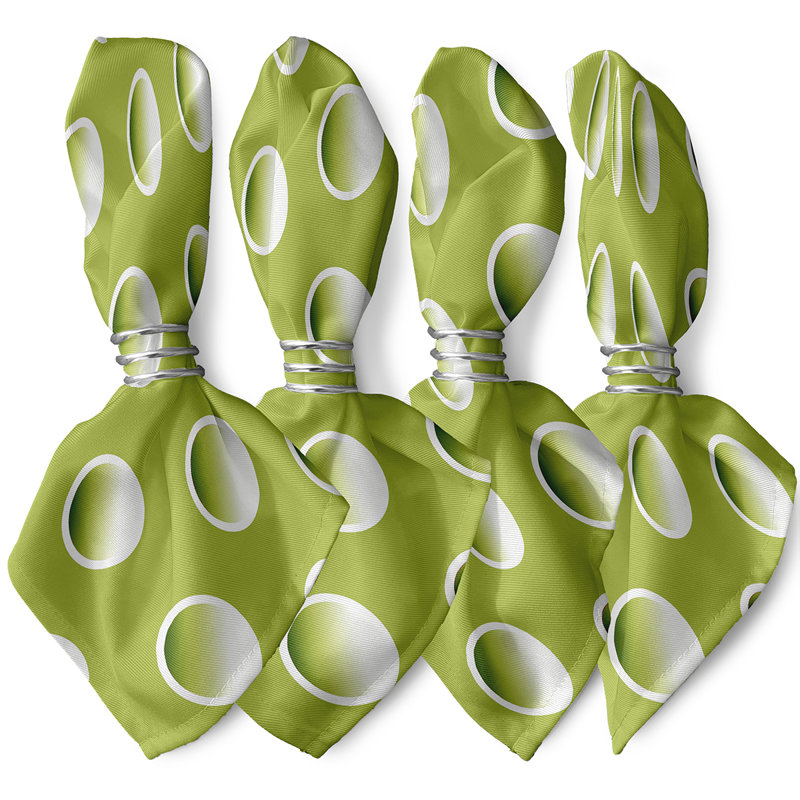 Ensemble de serviettes 22 "Dip Dye Dots, Vert