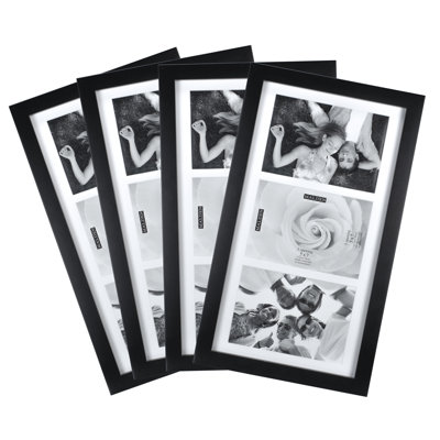 Ensemble de cadres 4 pièces 5 "x 7" noir mat