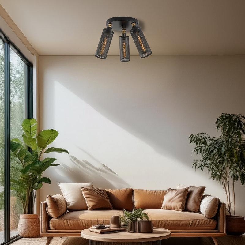 Plafonnier semi-encastré 3 lumières 9,45 po Driffield