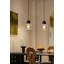 Luminaire suspendu moderne en verre ambré noir avec élégance moderne pour salle à manger, chambre à coucher et petits espaces polyvalents