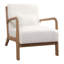Fauteuil d'appoint rembourré de 26 po de largeur Mid-Century en bois massif avec coussin supplémentaire