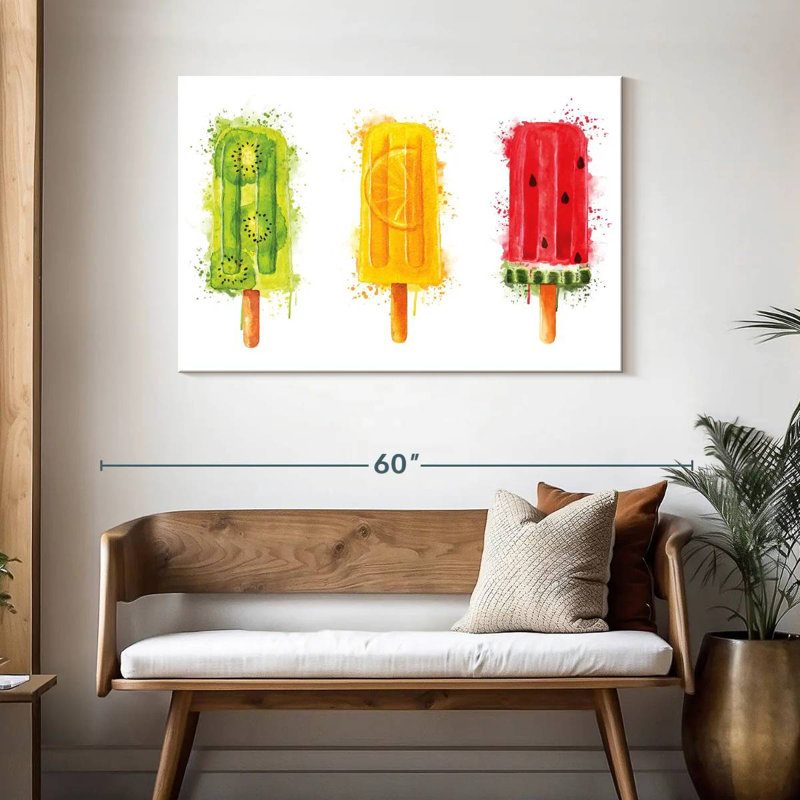 Yarlin Fruity Popsicles Splatter, 30" H x 45" W