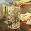 Acrylique 360 boucles d'oreille rotatives organisateur de bijoux, boucles d'oreilles, collier, carrousel, arbre