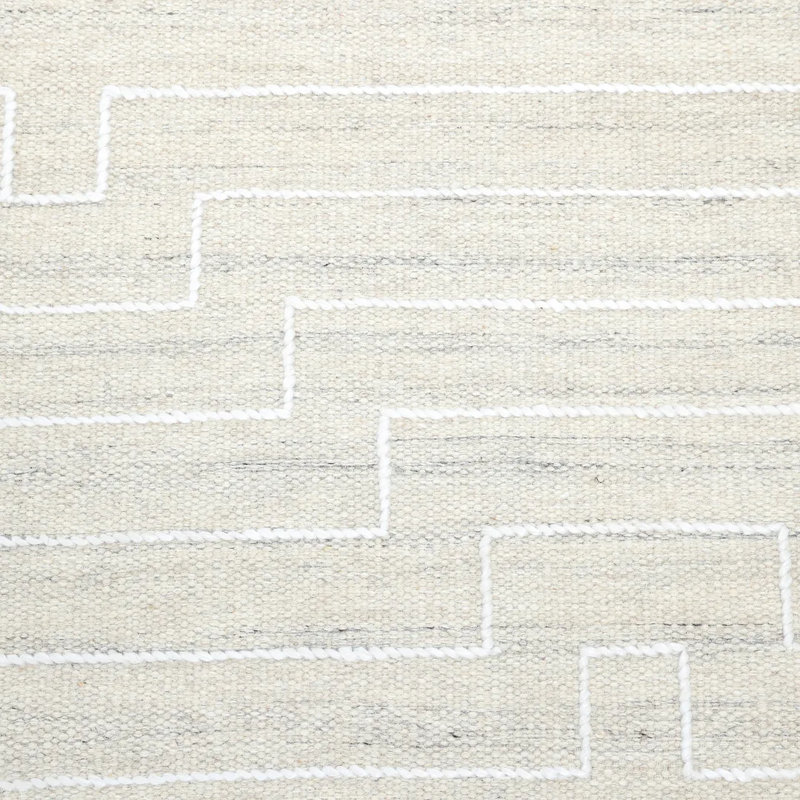 Barry Geometric Area Rug in Beige, Rectangle 5' x 8'