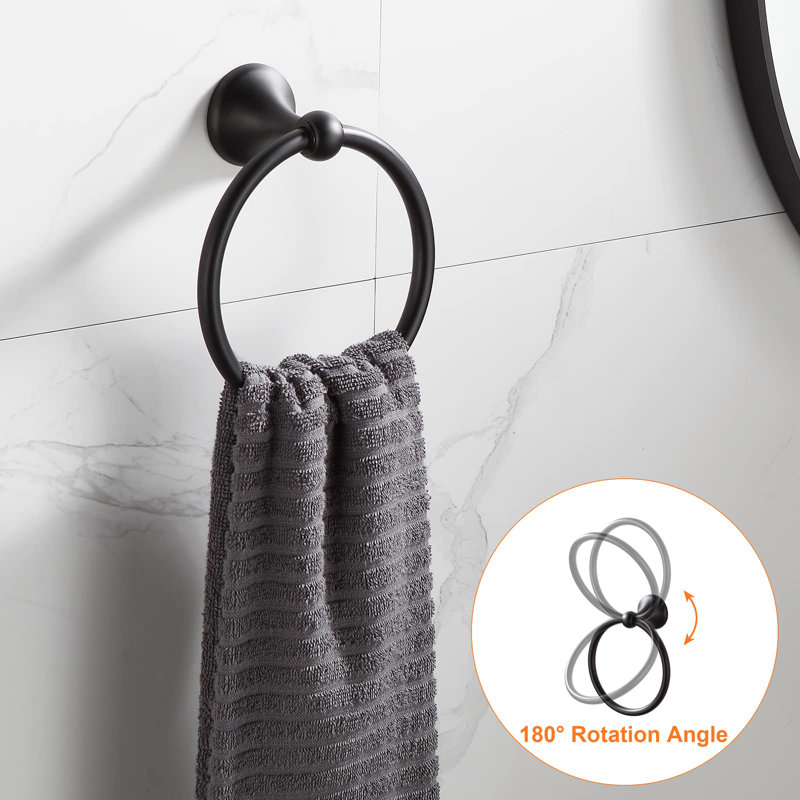8 - Piece Bathroom Hardware Set, Matte Black