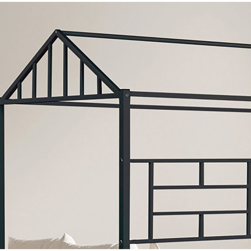 Lit mezzanine simple Pooall, Noir