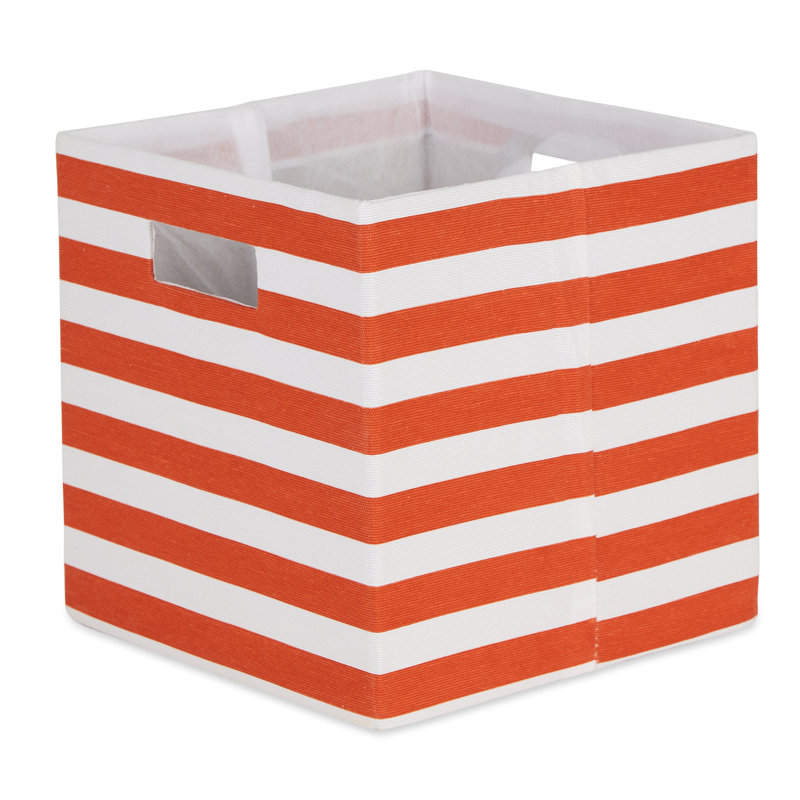 Tissu rayé cube, H 12,9 po x l 12,9 po x P 12,9 po, Épice