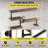 Jemir 4 Piece Solid Wood Floating Shelf with Straight Brackets