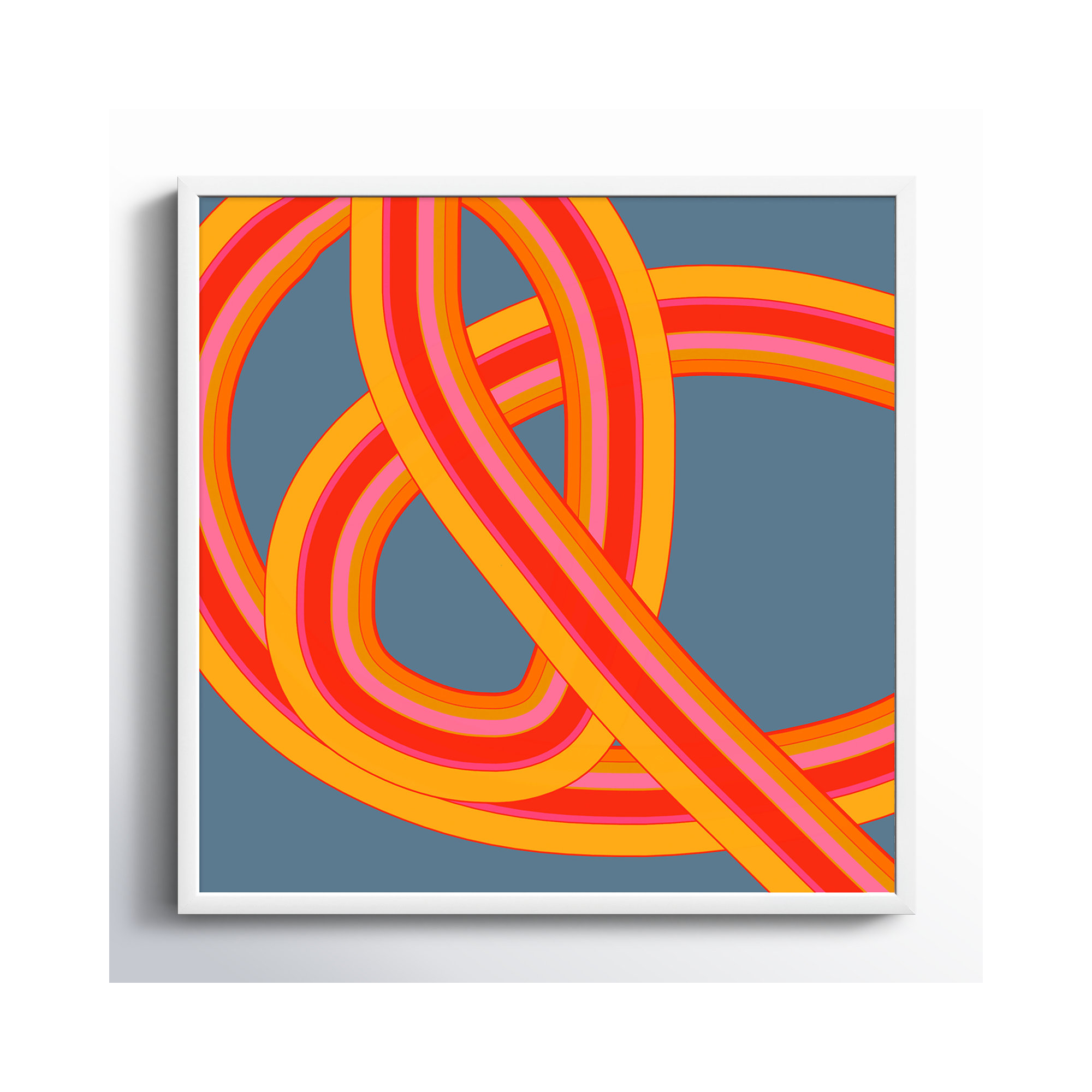 Twist Series I Hawaiian Twist by Jacques Pilon - Picture Frame Graphic Art, White, 30" H x 30" W x 1.25" D