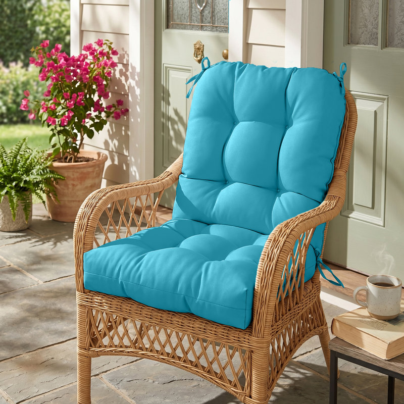 Indoor/Outdoor Seat/Back Cushion, Blue
