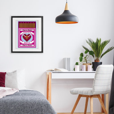 «Perfect Match Made In Heaven», reproduction sous verre encadrée, design par Lil 'Rue