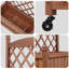 Boîte à fleurs mobile en bois 2 pièces avec cadre d'escalade