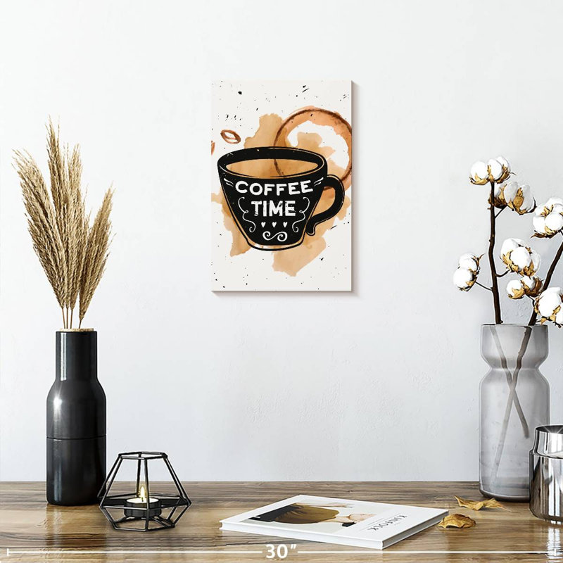 C'est l'heure du café, H 12 po x l 8 po